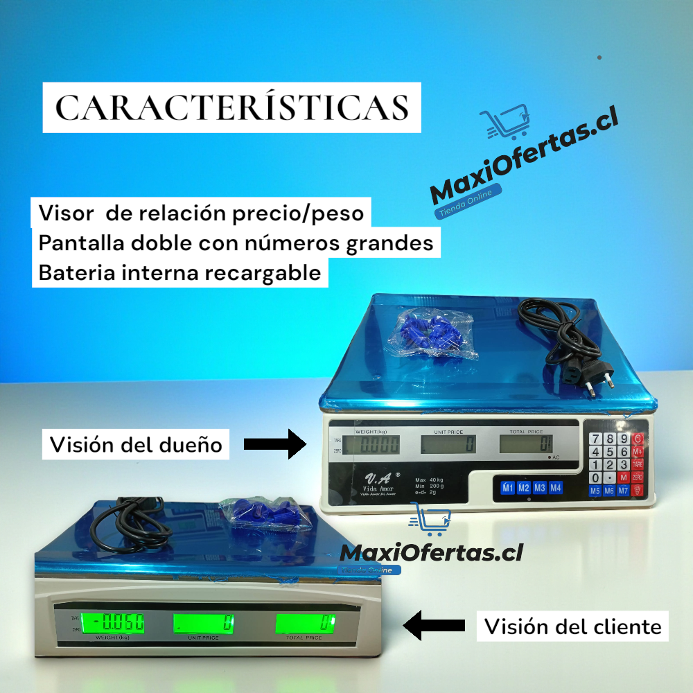 BALANZA DE ALUMINIO 40KG - Imagen 3