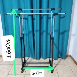 PERCHERO DOBLE CON RUEDAS