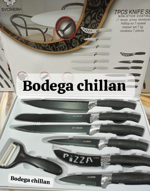 SET DE CUCHILLOS ACERO INOXIDABLE  7PCS - Imagen 3