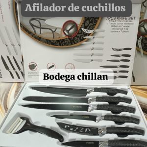 SET DE CUCHILLOS ACERO INOXIDABLE  7PCS