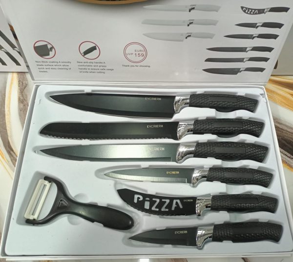 SET DE CUCHILLOS ACERO INOXIDABLE  7PCS - Imagen 2