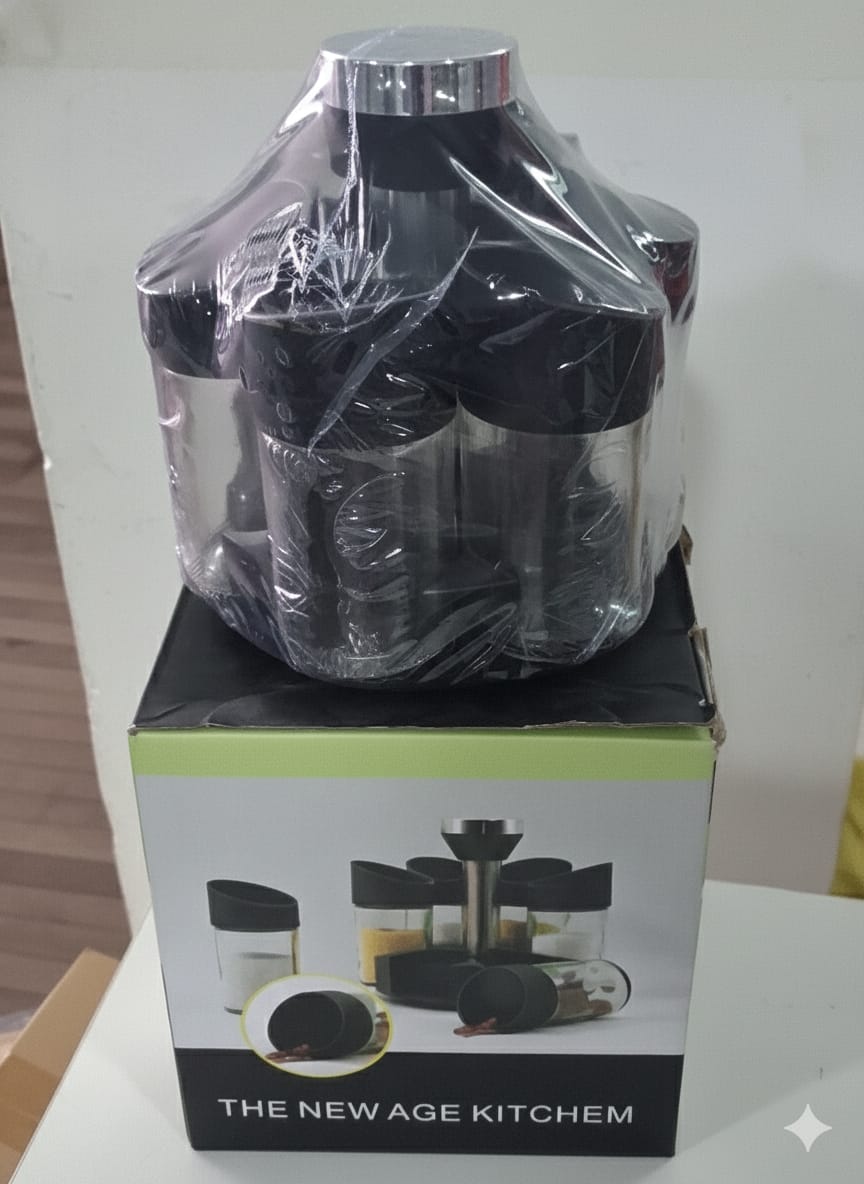 ESPECIERO GIRATORIO DE VIDRIO TAPA PLASTICA - Imagen 2