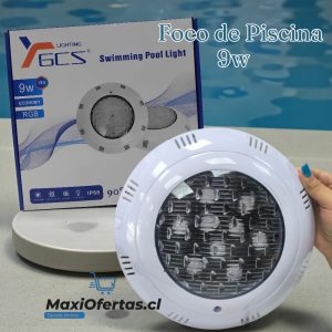 FOCO DE PISCINA DE 9 WATTS MULTICOLOR