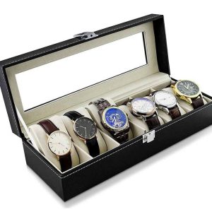 CAJA ORGANIZADORA DE RELOJ 6 PIEZAS