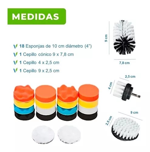 SET DE CEPILLOS Y ESPONJAS PARA TALADRO X23 - Imagen 3
