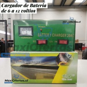 CARGADOR DE BATERÍA METÁLICO 6V-12V
