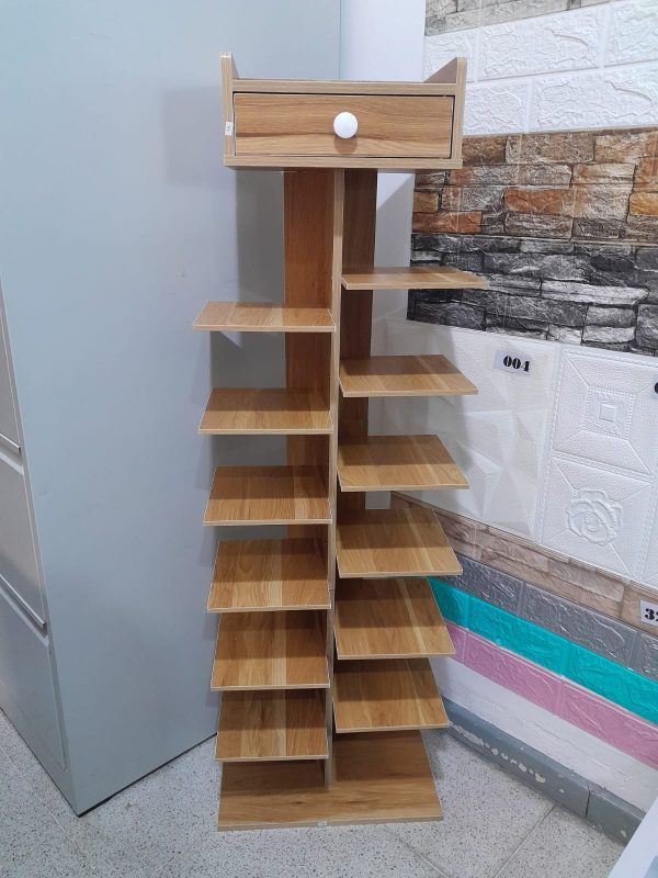 ZAPATERA DE MELAMINA 7 NIVELES CON CAJÓN - Imagen 3