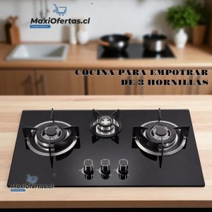 COCINA DE EMPOTRAR 3 HORNILLAS A GAS