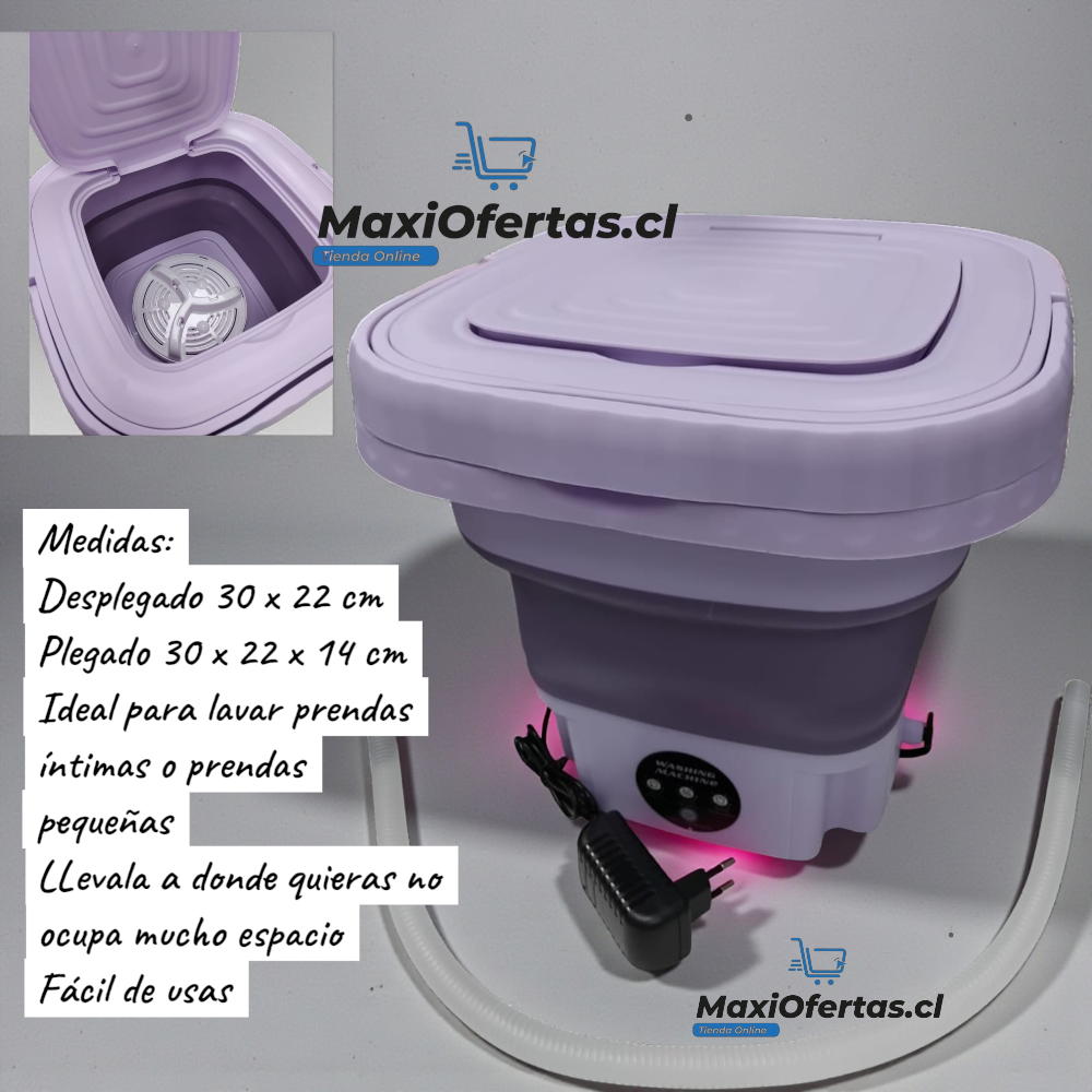 MINI LAVADORA PLEGABLE PORTÁTIL - Imagen 3