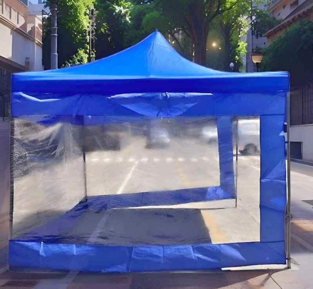 LONA LATERAL TRANSPARENTE CON AZUL 3X3 - Imagen 5