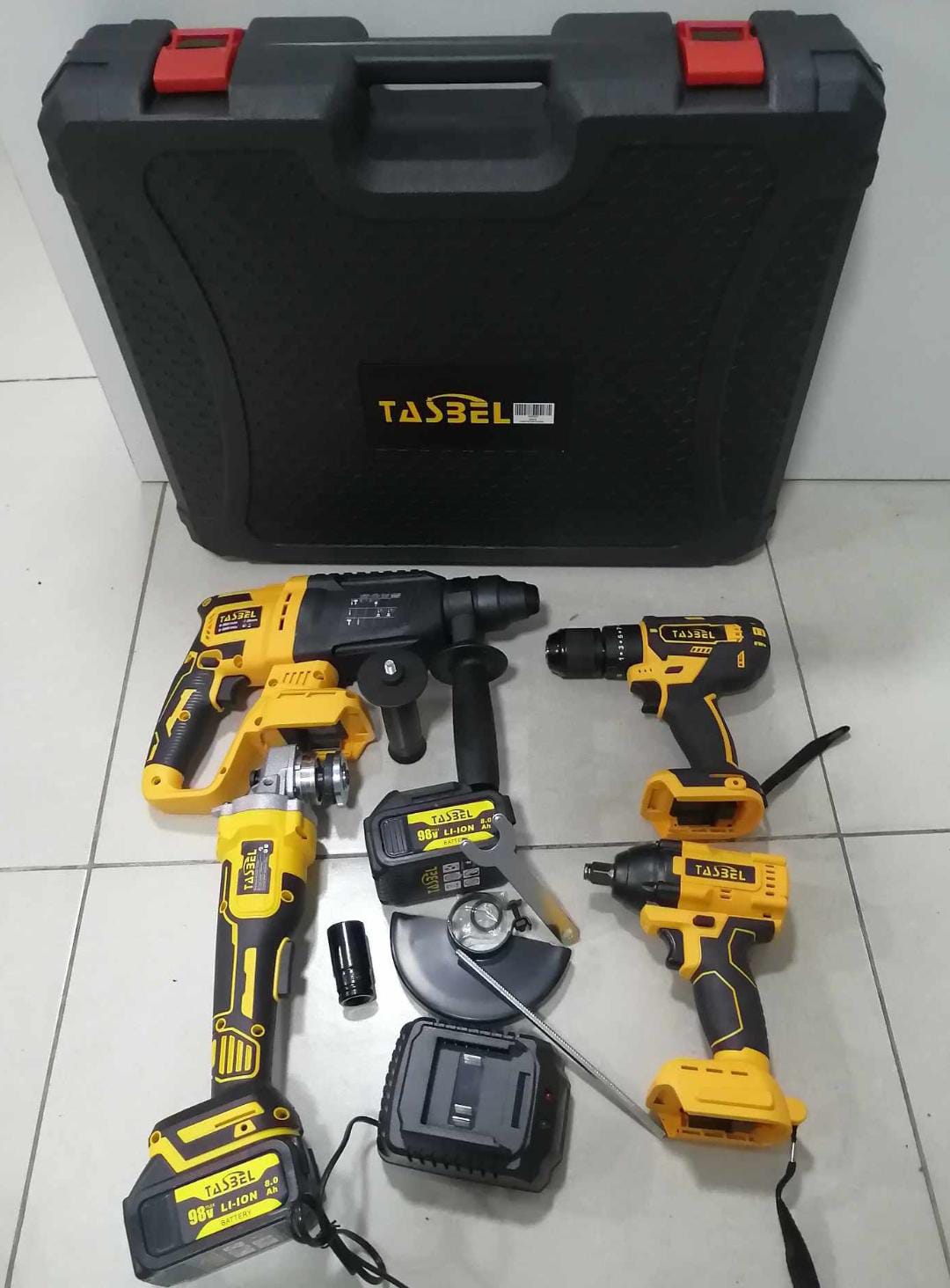 KIT DE 4 HERRAMIENTAS INALAMBRICA TASBEL 98V - Imagen 2
