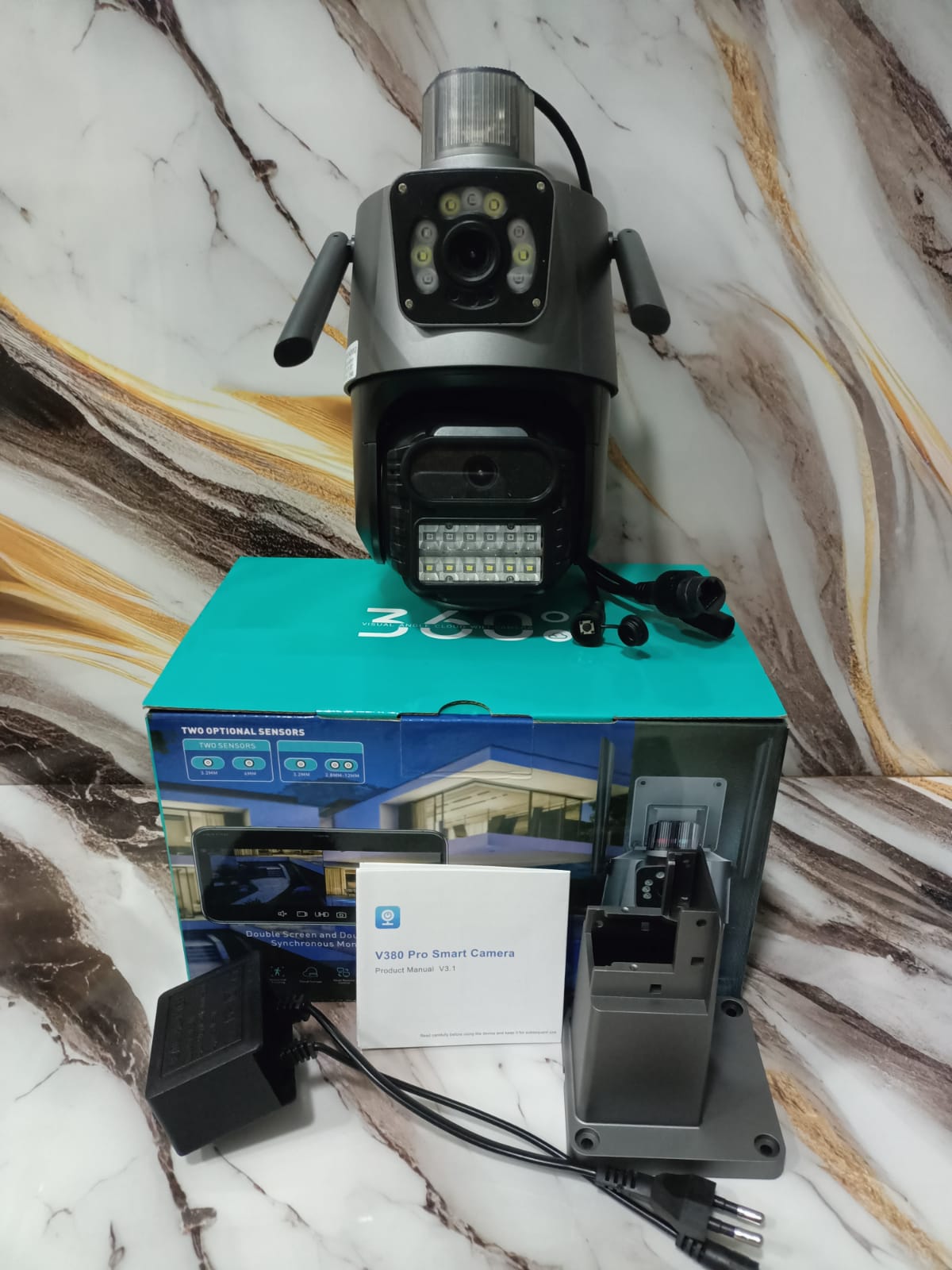 CAMARA EXTERIOR DOBLE LENTE NEGRA V380PRO