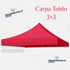 LONA PARA TECHO TOLDO 3X3 ROJO