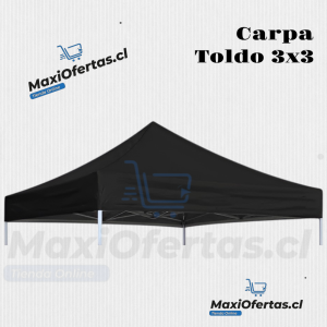 LONA PARA TECHO TOLDO 3X3 NEGRO FILTRO UV