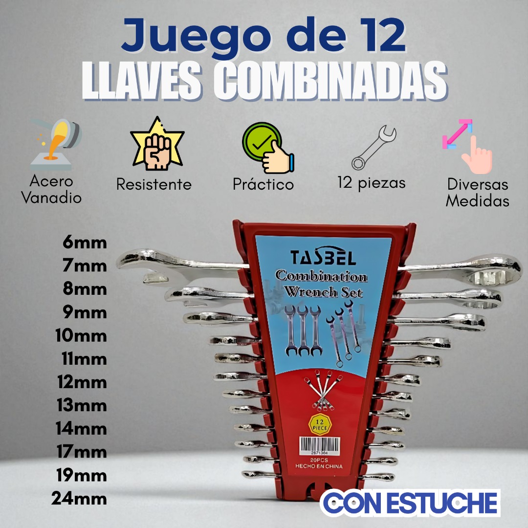JUEGO DE LLAVES CORONA 12 PIEZAS - Imagen 4