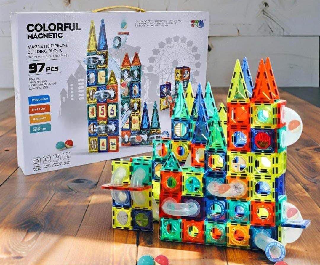 JUEGO DE BLOQUES 97 PIEZAS DE CONSTRUCCION DIDACTICO PARA NIÑOS