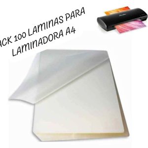 PACK DE 100 LAMINAS DE LAMINADORA A4