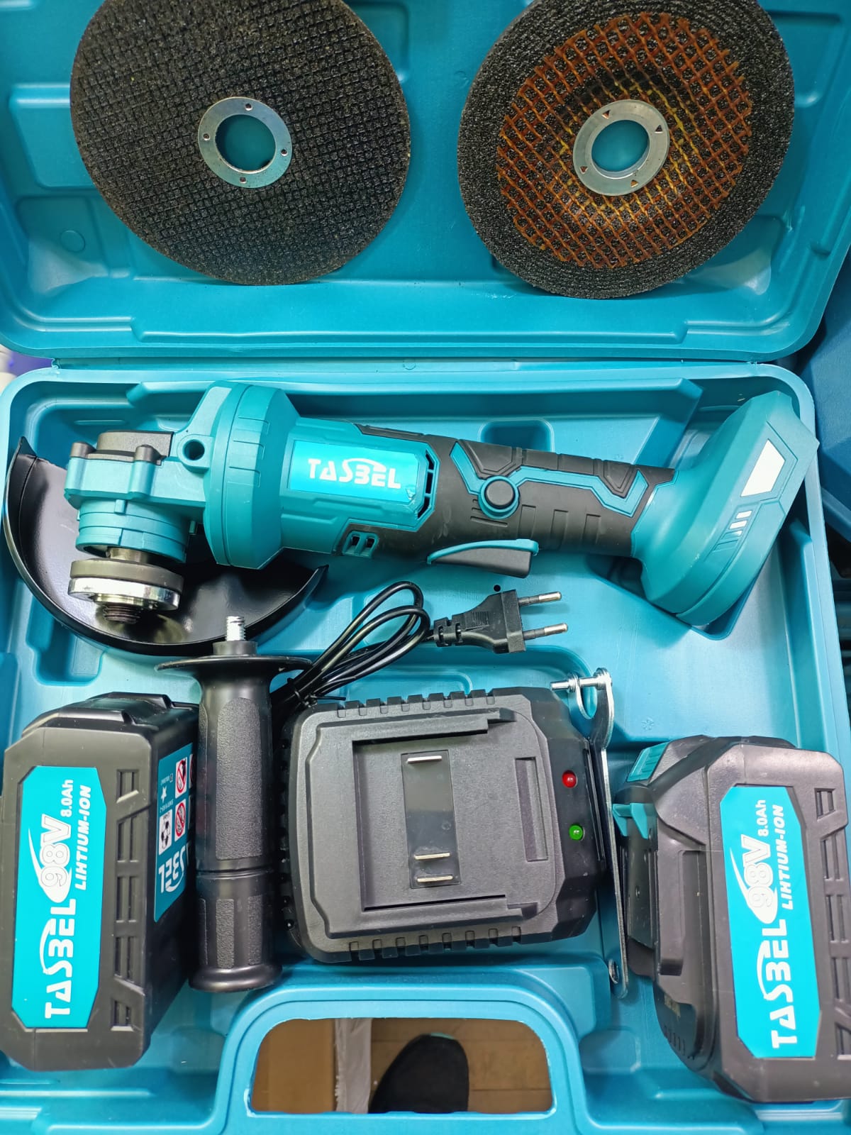 GALLETERA INALAMBRICA 2 BATERIAS TASBEL AZUL - Imagen 2