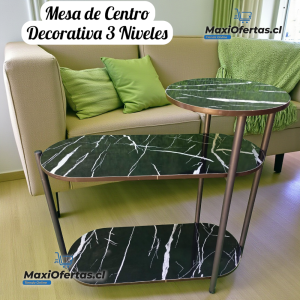 MESA DE CENTRO DECORATIVA 3 NIVELES