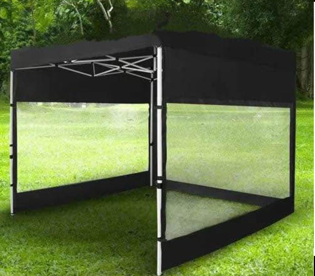 LONA LATERAL TRANSPARENTE CON NEGRO 3X3