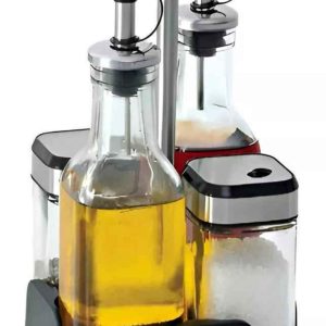CONDIMENTERO Y ACEITERO 4 PIEZAS