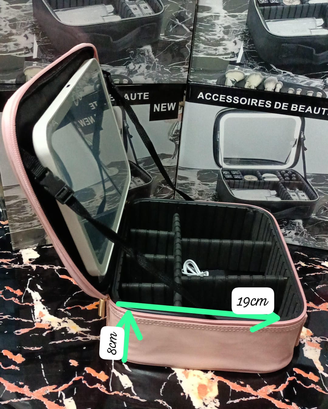 ESTUCHE DE MAQUILLAJE CON ESPEJO Y LUZ LED - Imagen 10