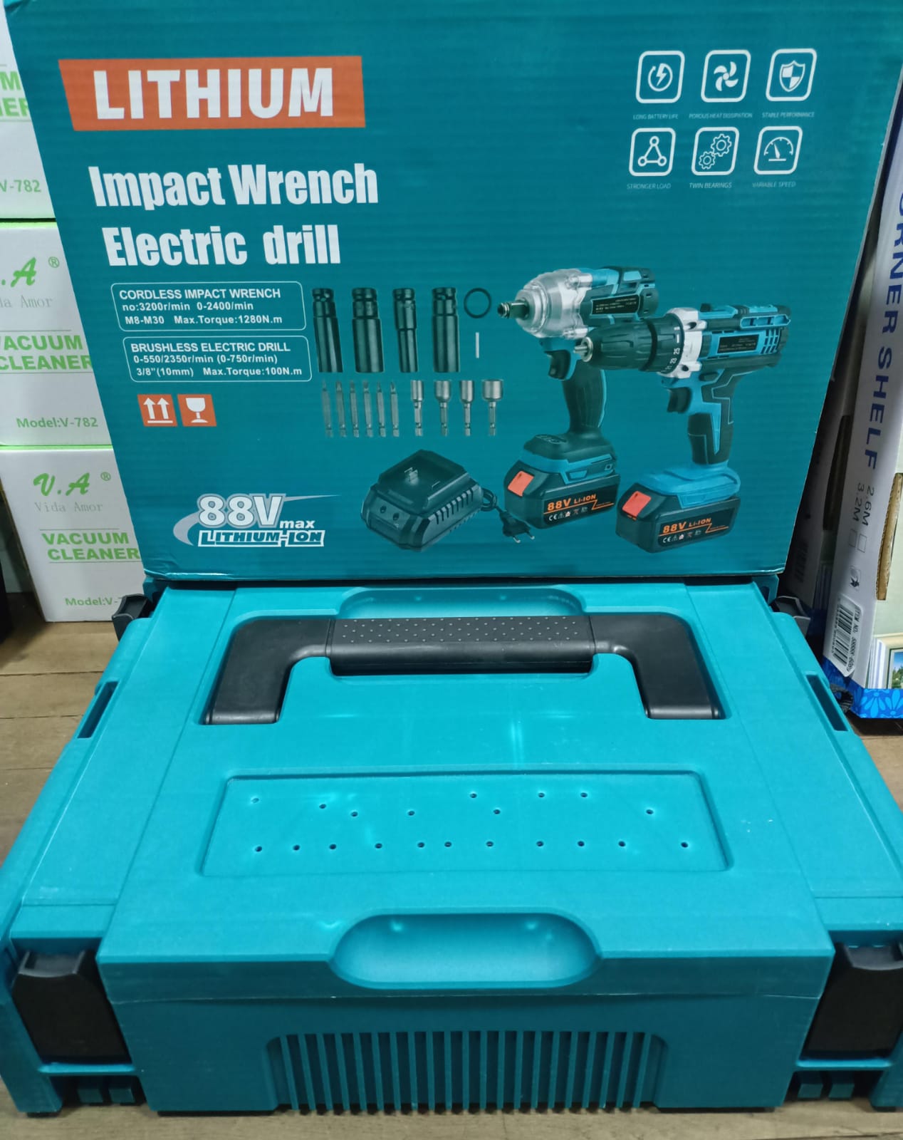 PISTOLA DE IMPACTO CON TALADRO INALAMBRICO (MARCA LITHIUM) - Imagen 3