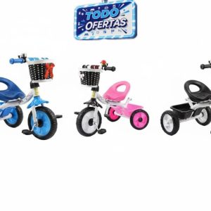 TRICICLO CON PEDALES Y CESTA PARA NIÑOS