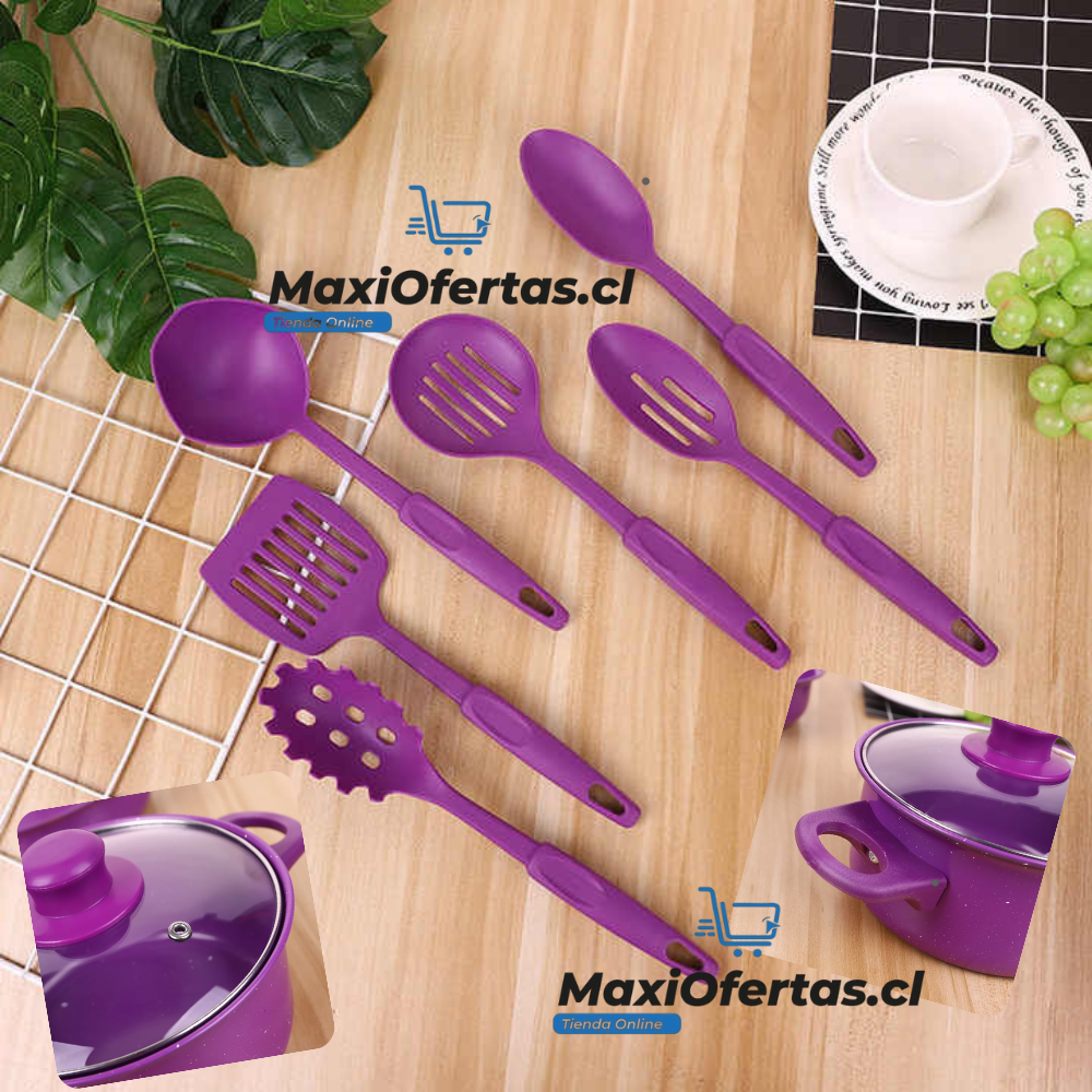 SET DE OLLAS ANTIADHERENTES 14 PIEZAS PARA COCINA ELECTRICA - Imagen 3