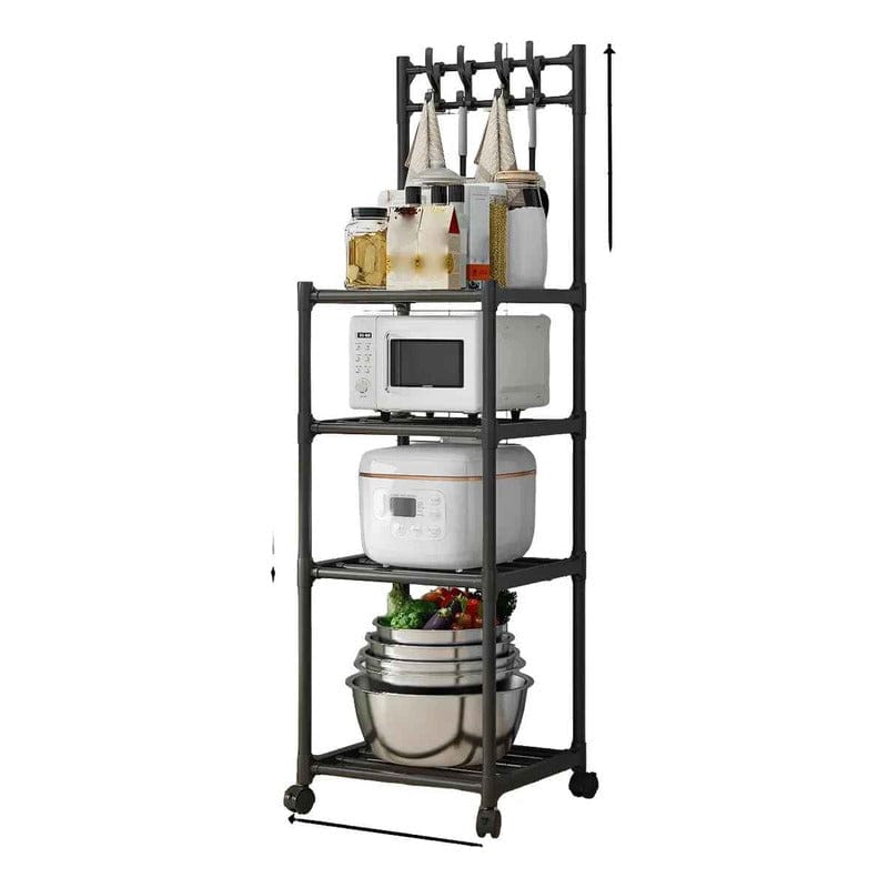 ESTANTE DE COCINA 4 NIVELES CON PERCHERO
