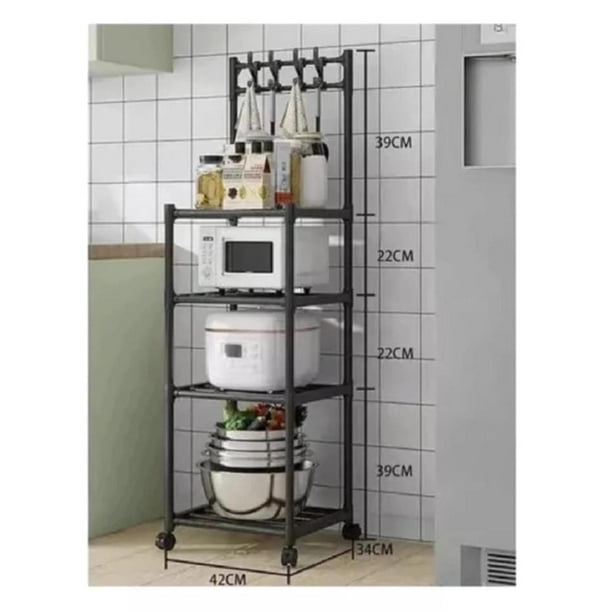 ESTANTE DE COCINA 4 NIVELES CON PERCHERO - Imagen 2