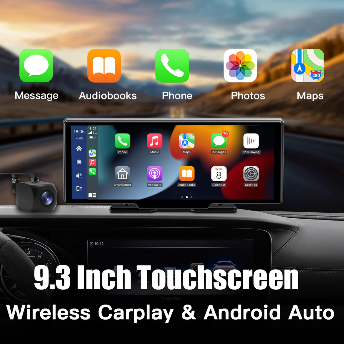 PANTALLA PARA AUTO TACTIL IPS CARPLAY - Imagen 2