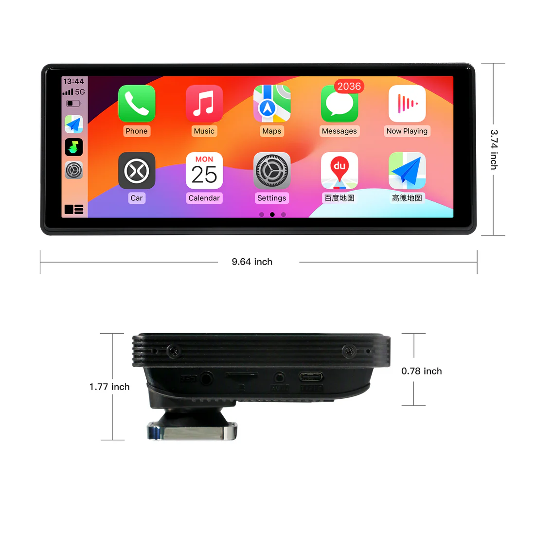 PANTALLA PARA AUTO TACTIL IPS CARPLAY - Imagen 3