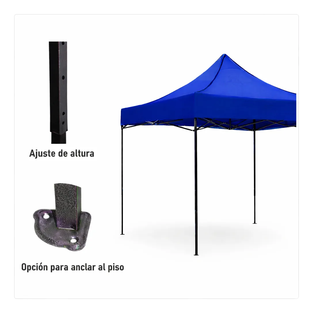 TOLDO PLEGABLE 2X3 CON ESTRUCTURA AZUL - Imagen 2