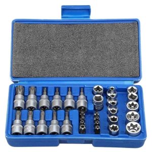 Juego Dados Torx Estrella Hembra Macho 34 Piezas 3/8