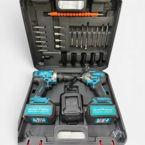 KIT TALADRO MAS PISTOLA DE IMPACTO TASBEL AZUL