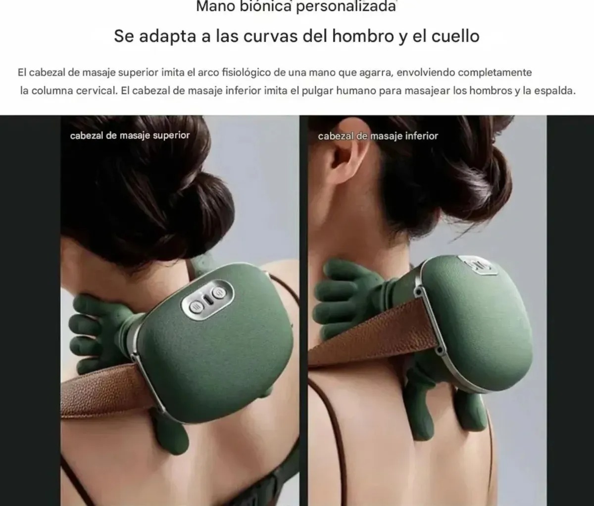 MASAJEADOR CERVICAL MANITO RECARGABLE PORTATIL - Imagen 3