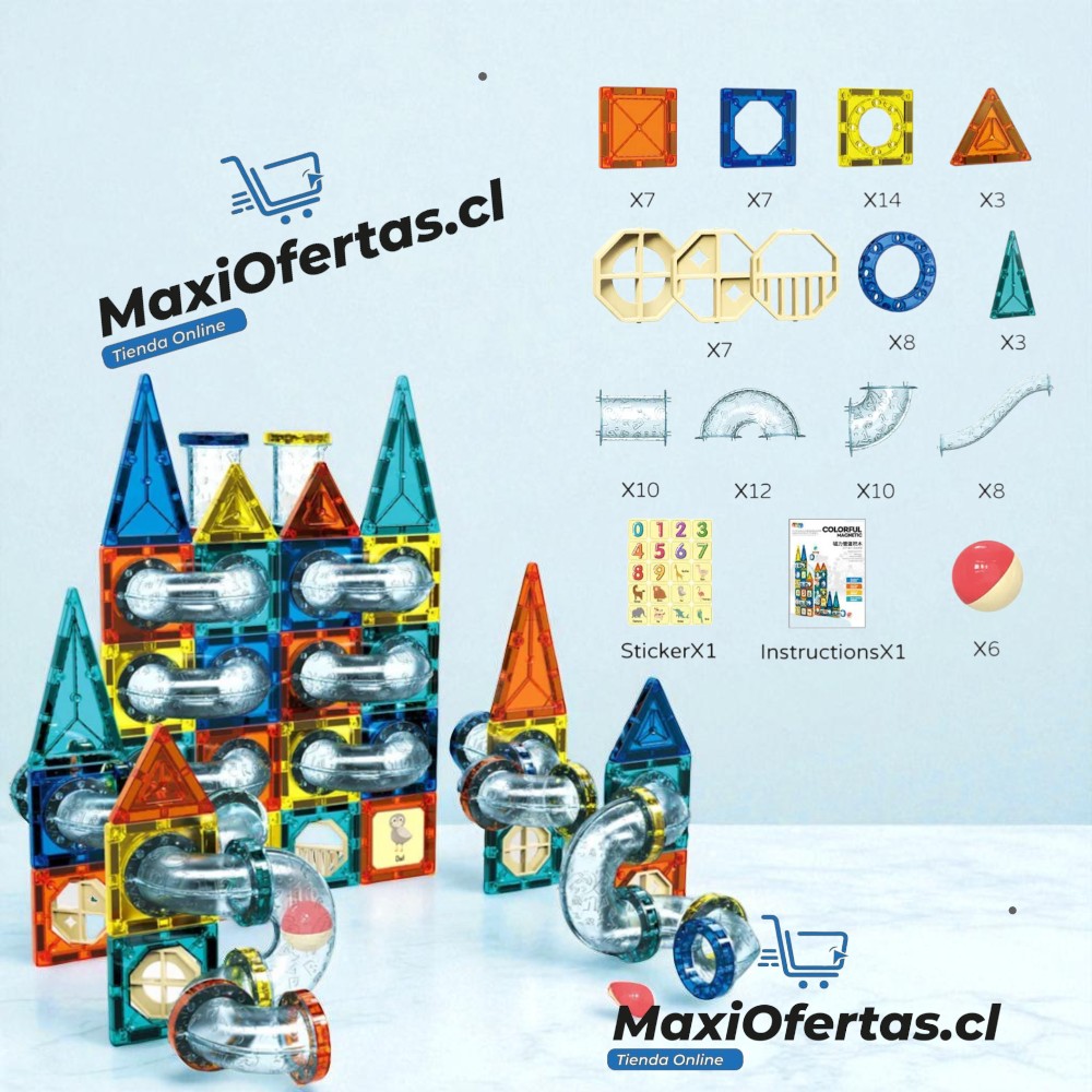 JUEGO DE BLOQUES DE CONSTRUCCION MAGNETICO DE 97 PIEZAS - Imagen 2