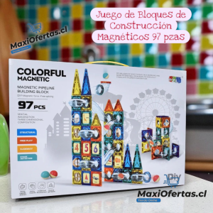 JUEGO DE BLOQUES DE CONSTRUCCION MAGNETICO DE 97 PIEZAS