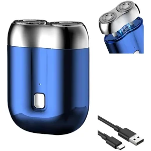 MINI SHAVER ELECTRICA DOBLE CABEZAL PORTATIL