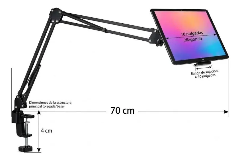 SOPORTE BRAZO ARTICULADO CELULAR MESA PROFESIONAL - Imagen 2